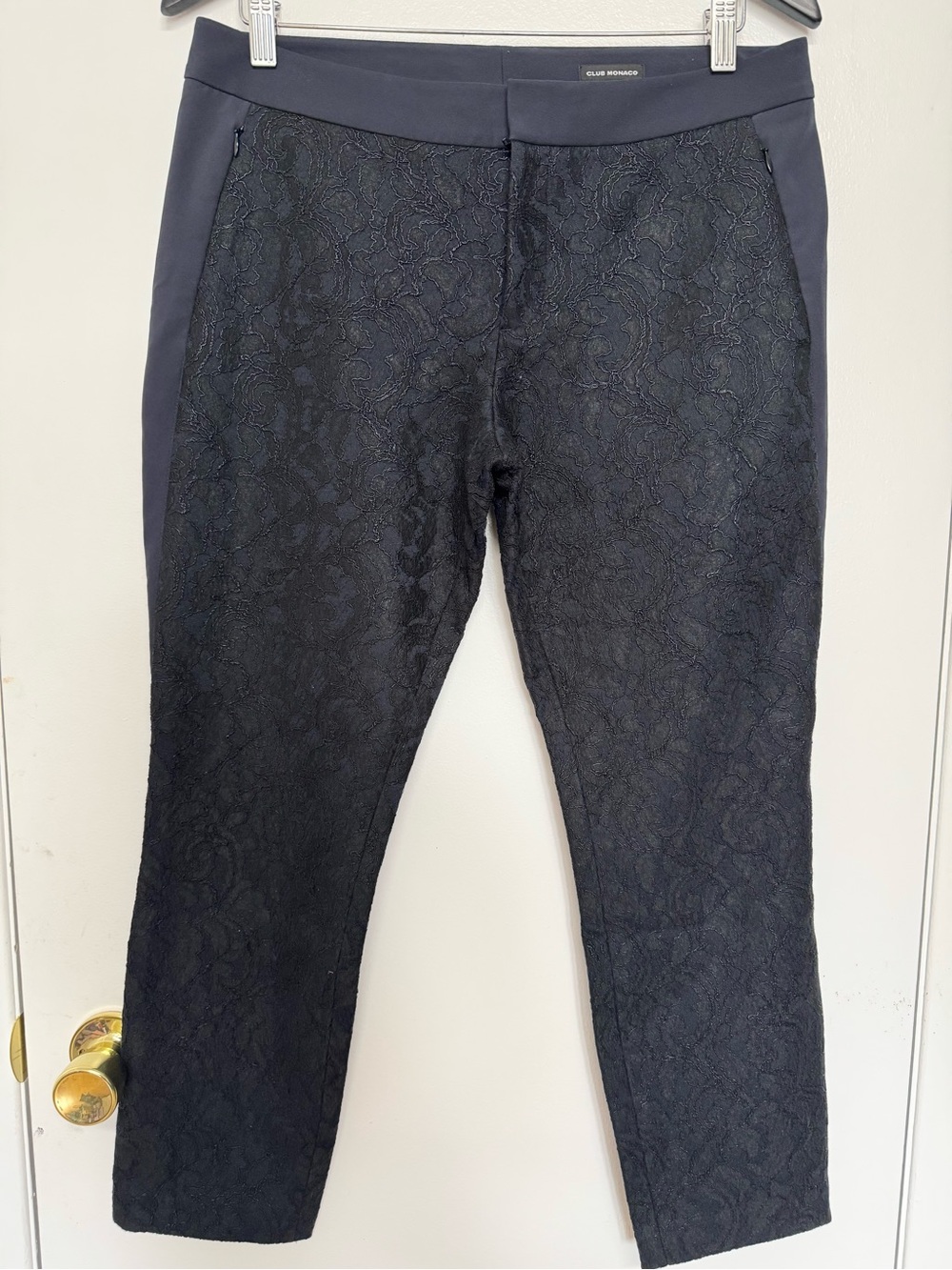 Club Monaco Navy and Black Lace Ankle Pants